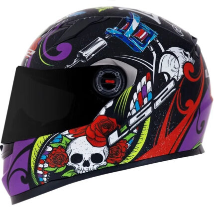Capacete LS2 FF358 Pigment - Preto/Roxo Fosco