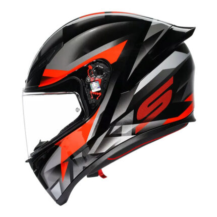 Capacete AGV K1S Fastlap Preto Cinza e Vermelho Capacete AGV K1S