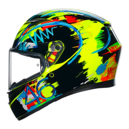 Capacete AGV K3 Winter Test 2019 Amarelo/Preto - Valentino Rossi
