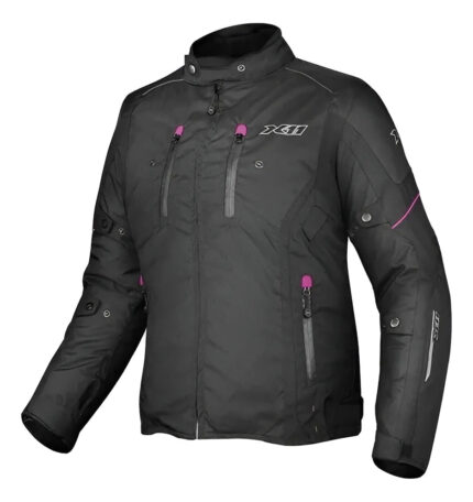 Jaqueta Moto Iron 3 Feminina Preto Rosa Impermeável
