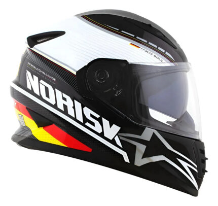 Capacete para moto Norisk FF302 Soul preto grand prix alemanha