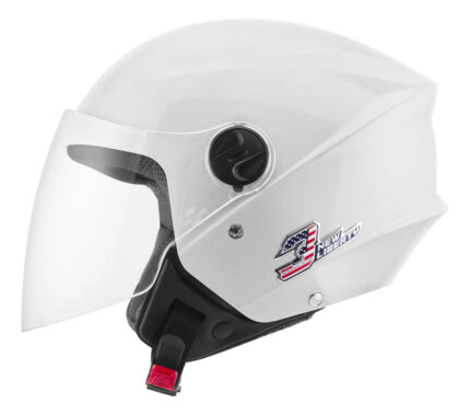 Capacete Tork New Three Elite Branco Brilhante