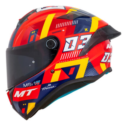 Capacete Mt Targo S Sergio Garcia 2024 Vermelho Brilhante