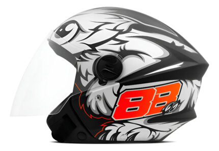 Capacete Tork New Three GP 88 Preto Fosco