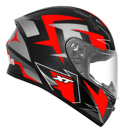 Capacete EBF X Troy FF526 Crush Preto Fosco e Vermelho