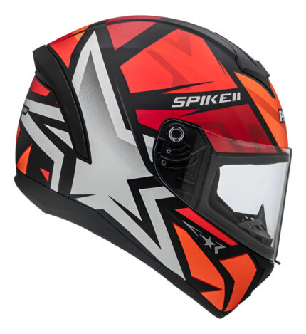 Capacete Peels Spike II 1st Preto e Vermelho