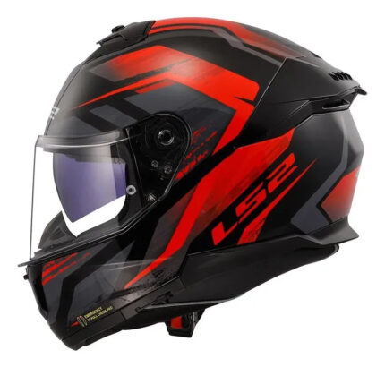 Capacete LS2 FF808 Stream II Fury Preto e Vermelho