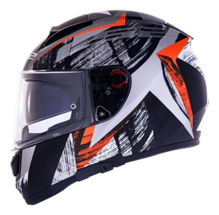 Capacete LS2 FF397 Vector Evo Scratch Preto/Vermelho