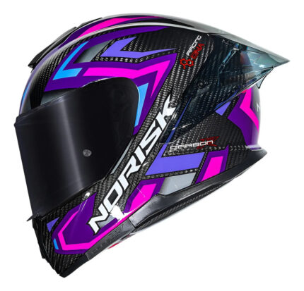 Capacete Norisk Carbon R Spot Roxo Cor Rosa