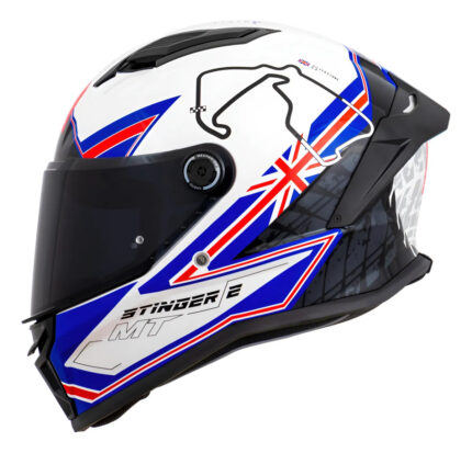 Capacete Moto Mt Helmets Stinger 2 Grand Prix Inglaterra A71