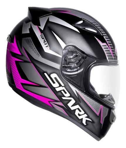 Capacete EBF New Spark Spot Preto Fosco e Rosa